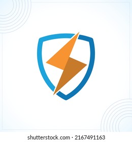 S charging Tech Sheild modern creative premium logo design vector template