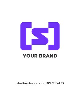 Logotipo de chat S Resumen Letra alfabética simple única logotipo único para empresas y empresas. Grabación creativa e identidad corporativa. Diseño de marca