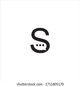 S Chat Logo Template Vector Design Message Icon