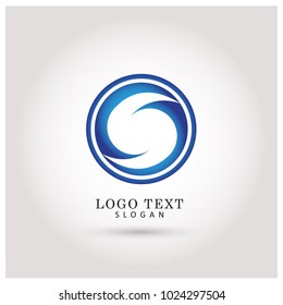 S Circle Logo. Symbol & Icon Vector Template.