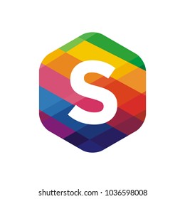 S colorful letter logo