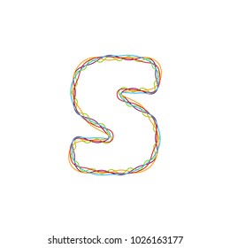 S Colorful String Letter Logo Icon Design