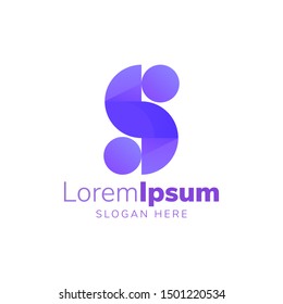 S combine with circle logo consept