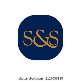 S and S company name initial letters monogram. SS brand name icon.
