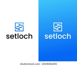S Connection, link, Technology logo design template design