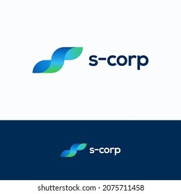 S corp sport logo. Dynamic letter S logotype template. 