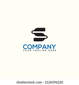 S crear diseño de logotipo de letra e icono