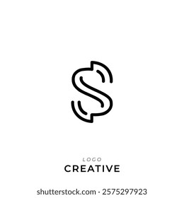 S Creative Latter Logo Design. By Custom Branding Logo. Creative Logo Design. Logo Template. Vector illustration. Modern Design. Monogram Design