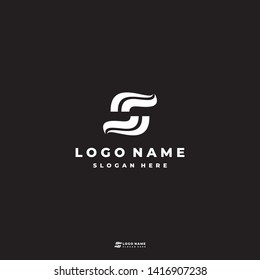 S creative logo in black and white. S Logo. S Letter Icon Design Vector Illustration.