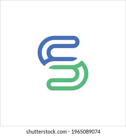S creative logo in black and white.