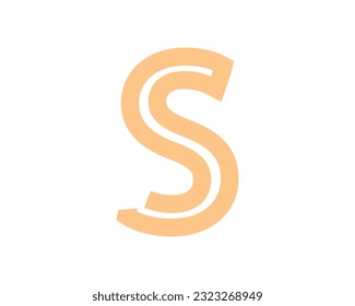 S creative logo design element