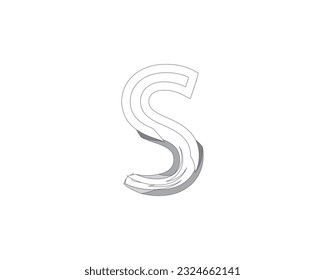 S creative logo design element
