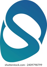 S creative logo Template in a modern minimalist style

