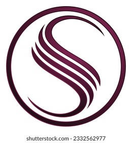 S curve letter logo template 2