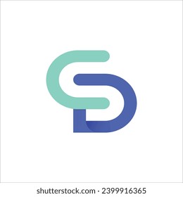 S und D Modernes Logo-Design und abstraktes Logo