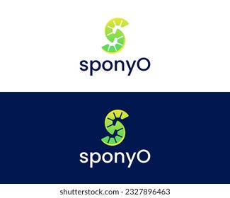 S with deer head modern colorful logo design