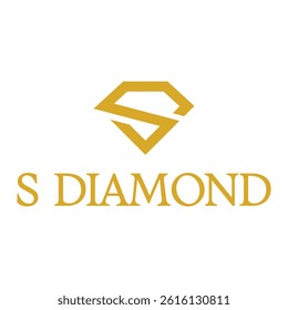 s diamond flat minimalist logo design