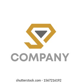 s diamond logo vector design template sign