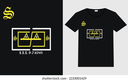 s dj diseño de camisetas de tipografía king nuevas camisetas de rey	