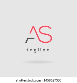 A & S Double letter logo vector design template