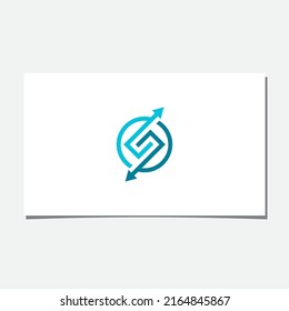 S up down logo vector design