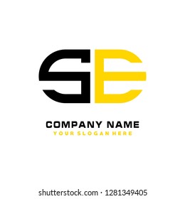 S E initial letter, modern logo design template vector 