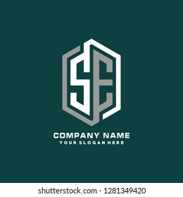 S E initial letter, modern logo design template vector 