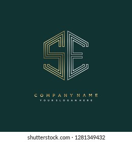 S E initial letter, modern logo design template vector 
