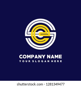 S E initial letter, modern logo design template vector 