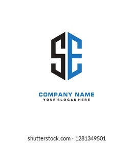 S E initial letter, modern logo design template vector 