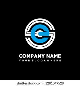 S E initial letter, modern logo design template vector 