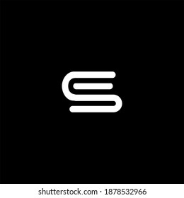 S E letter logo abstract design on black color background. se monogram