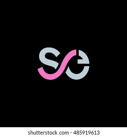 S E  Letter logo design alphabet
