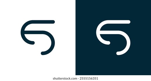 S and E line art abstract logo, S abstract logo, S simple logo