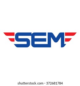 s, e, and m logo vector.