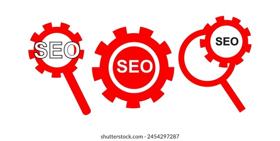 S E O concepto 2d ilustración