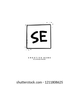 S E SE Initial abstract logo concept vector