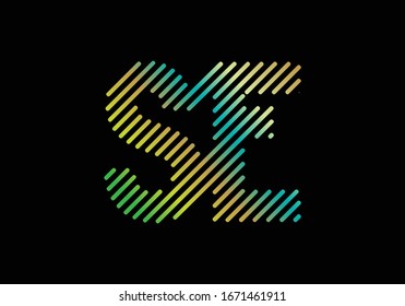 S E, SE Initial Letter Logo design vector template, Graphic Alphabet Symbol for Corporate Business Identity