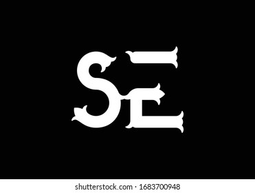 S E, SE Initial Letter Logo design vector template, Graphic Alphabet Symbol for Corporate Business Identity