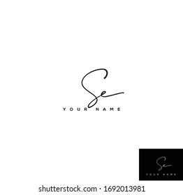  S E SE Initial letter handwriting and signature logo.	
