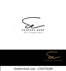  S E SE Initial letter handwriting and signature logo.	