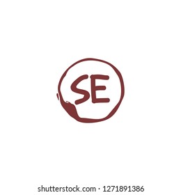 S E SE Initial logo template vector. Letter logo concept