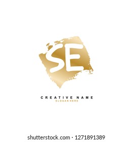 S E SE Initial logo template vector. Letter logo concept