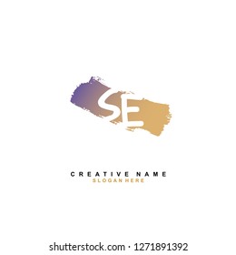 S E SE Initial logo template vector. Letter logo concept