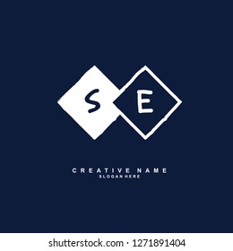 S E SE Initial logo template vector. Letter logo concept