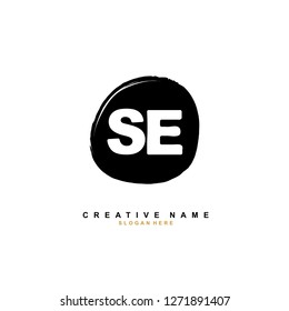 S E SE Initial logo template vector. Letter logo concept