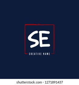 S E SE Initial logo template vector. Letter logo concept