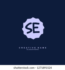 S E SE Initial logo template vector. Letter logo concept