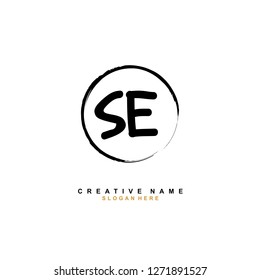 S E SE Initial logo template vector. Letter logo concept