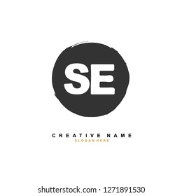 S E SE Initial logo template vector. Letter logo concept